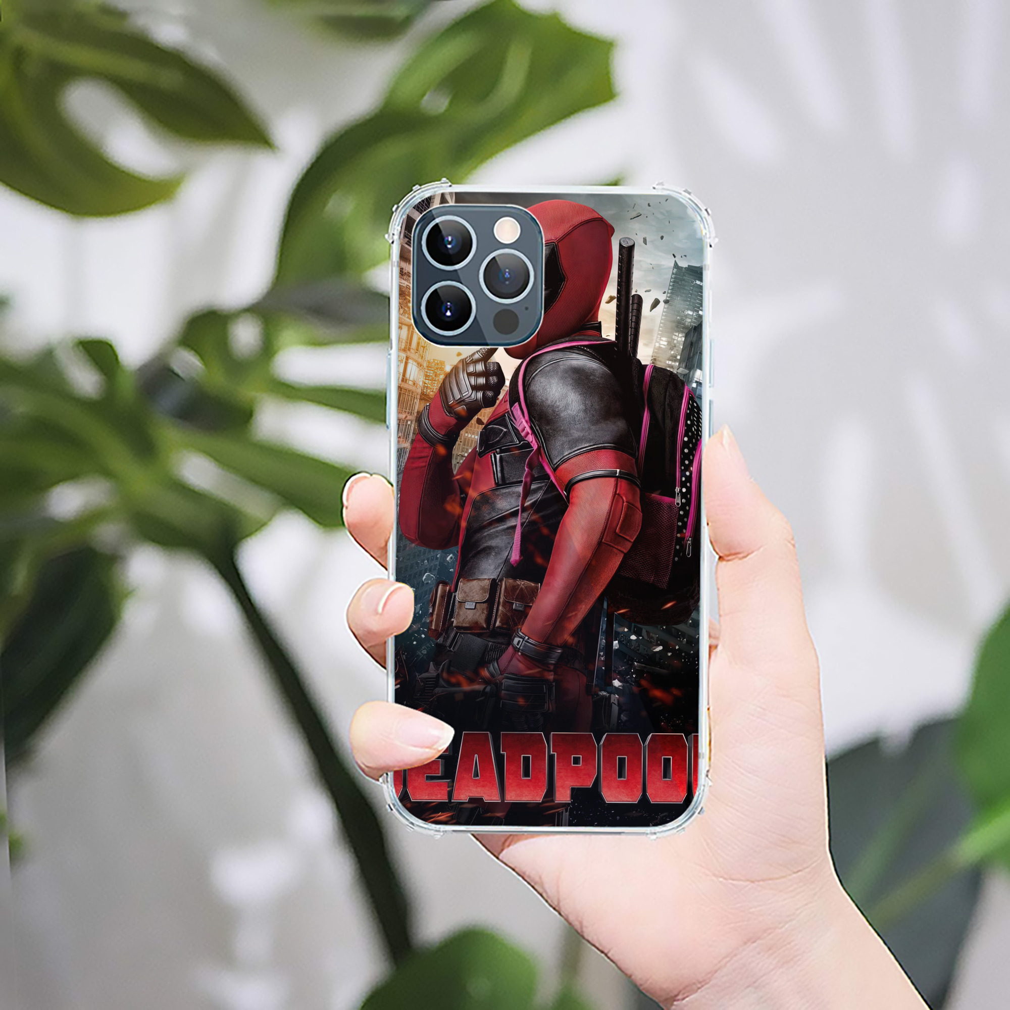 （画像用） Deadpool デッドプール 【iPhone 12シリーズ対応】透明スマホケース（クリアソフトケース）